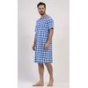 Pánská noční košile s krátkým rukávem Karel - modrá