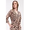 Dámský župan krátký Leopard - hnědá