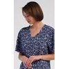 Dámská noční košile s krátkým rukávem Miriam - tmavě modrá
