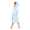 Dětský dlouhý hřejivý župan s kapucí SIENA světle modrá