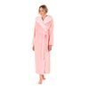 Dámský dlouhý župan s kapucí FLORA světle růžová