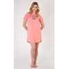 Dámské domácí šaty s krátkým rukávem Lucie - meruňková