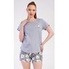 Dámské pyžamo šortky Ovečky - šedá