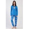 Dámské pyžamo dlouhé Méďa I love you - modrá