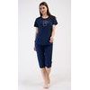 Dámské pyžamo kapri Srdce - tmavě modrá