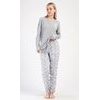 Dámské pyžamo dlouhé Peříčko - šedá