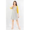 Dámská noční košile s tříčtvrtečním rukávem Úsměv - šedá