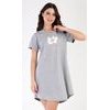 Dámská noční košile s krátkým rukávem Helena - šedá