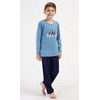 Dětské pyžamo dlouhé Tobias - modrošedá