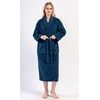 Dámský župan dlouhý se šálovým límcem Karolína - petrolejová