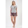 Dámské pyžamo šortky Motýli - šedá