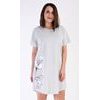 Dámská noční košile s krátkým rukávem Nicol - světle šedá