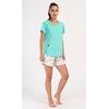Dámské pyžamo šortky Pampeliška - mentolová