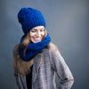 Zimní komplet čepice a nákrčníku šedý