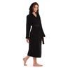 Dámský dlouhý savý župan s kapucí TAMPA černá