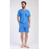 Pánské pyžamo šortky Rybář - modrá