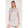 Dámská noční košile s krátkým rukávem Cassie - světle šedá