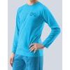 GINA dětské pyžamo dlouhé chlapecké, šité, s potiskem Pyžama 2020 69000P - tm. tyrkysová petrolejová