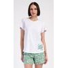 Dámské pyžamo šortky Želva - světle šedá