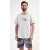 Pánské pyžamo šortky Explorer - světle šedá