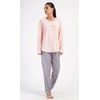 Dámské pyžamo dlouhé Petra - světle lososová