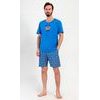 Pánské pyžamo šortky Bad crab - modrá