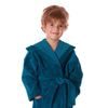 Dětský dlouhý savý župan s kapucí TAMPA petrolejová