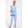 Dětské pyžamo dlouhé Tučňák - světle modrá
