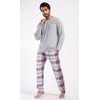 Pánské pyžamo dlouhé Marek - šedá
