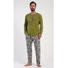 Pánské pyžamo dlouhé Adventure - khaki