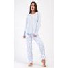Dámské pyžamo dlouhé Nature - světle modrá