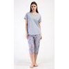 Dámské pyžamo kapri Miana - šedá