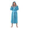 Unisex dlouhý savý župan s kapucí TAMPA duo modrá