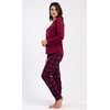 Dámské pyžamo dlouhé Emma - vínová