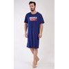 Pánská noční košile s krátkým rukávem Fresh start - tmavě modrá