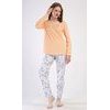 Dámské pyžamo dlouhé Karolína - meruňková