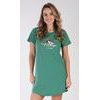 Dámská noční košile s krátkým rukávem Beautiful - smaragdová