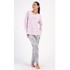 Dámské pyžamo dlouhé Kika - světle růžová