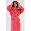 Dámský župan dlouhý s kapucí Jahoda - jahodová
