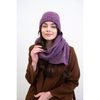 Čepice, šála - fialová