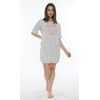 Dámské domácí šaty s krátkým rukávem Srdce - světle šedá