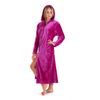 Dámský dlouhý hřejivý župan s kapucí a se zipem SIENA fuchsiová
