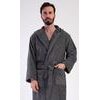 Pánský župan s kapucí Alex - tmavě šedá