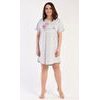 Dámská noční košile s krátkým rukávem Casandra - světle šedá