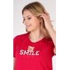 Dámská noční košile s krátkým rukávem Méďa Smile - jahodová