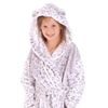 Dětský dlouhý župan s kapucí IRBIS leopardí vzor šedá