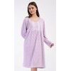 Dámská noční košile s dlouhým rukávem Julie - fialová