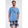 Pánské pyžamo šortky Felix - modrá