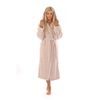 Unisex dlouhý župan s kapucí ATHENA světle oříšková