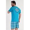 Pánské pyžamo šortky Motocycle - tyrkysová